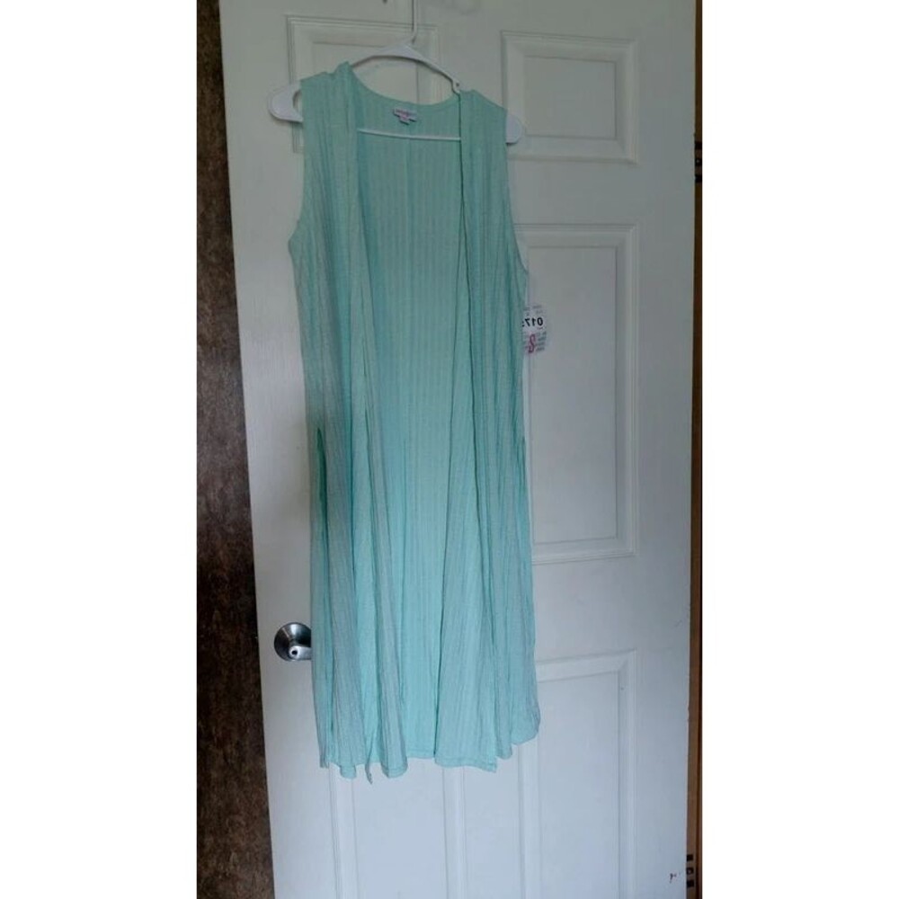 LuLaRoe Joy Mint Green Cardigan Duster vest-S